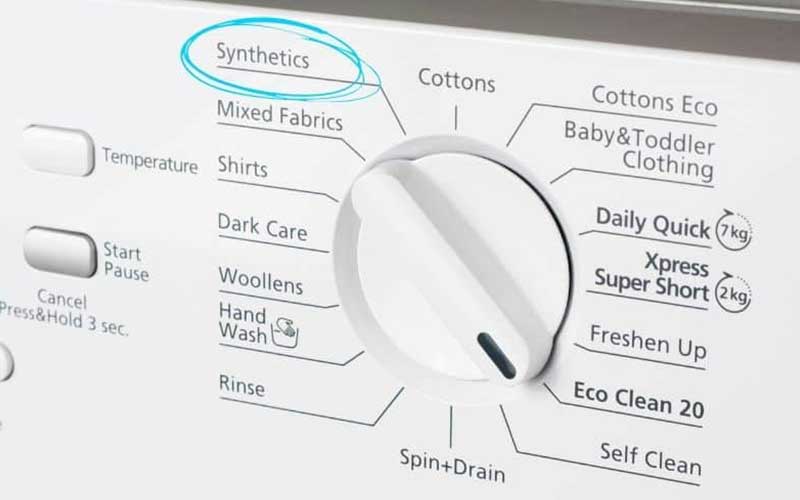 synthetics در ماشین لباسشویی یعنی چی